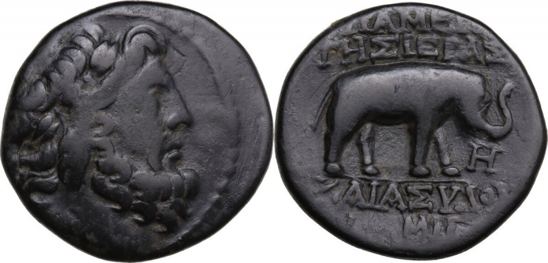 Greek Asia. Syria, Seleukis and Pieria Apameia. AE 21mm, 170 BC. Obv. Head of Ze...
