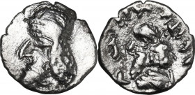 Greek Asia. Persis. Napād (Kapat) (1st century AD). AR Obol. Obv. Bearded bust left, wearing diadem and tiara. Rev. Bearded bust left, wearing diadem....