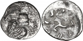 Greek Asia. Persis. Pakōr (Pakor) I (1st century AD). AR Obol. Obv. Bearded bust left, wearing diadem. Rev. Triskeles. AR. 0.50 g. 10.50 mm. VF/About ...