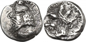 Greek Asia. Persis. Ardaxšir (Artaxerxes) IV (Late 2nd – early 3rd century AD). AR Obol. Obv. Bearded bust left, wearing diadem, hair in bunch above. ...