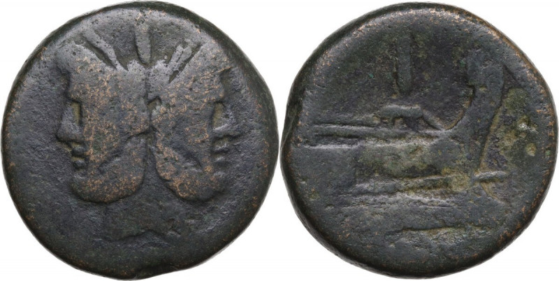 Sextantal series. AE As 33 mm. After 211 BC. Obv. Janus head. Rev. Prow. AE. 31....