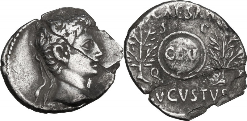 Augustus (27 BC - 14 AD). AR Denarius. Uncertain Spanish mint (Colonia Patricia?...