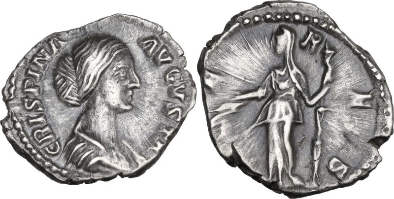 Crispina, wife of Commodus (died 183 AD). AR Denarius, struck under Commodus. Ob...