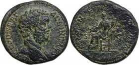 Clodius Albinus (193-195). AE Sestertius. Struck under Septimius Severus, AD 194-195. Rome mint. Obv. Head of Clodius Albinus, right. Rev. Concordia s...