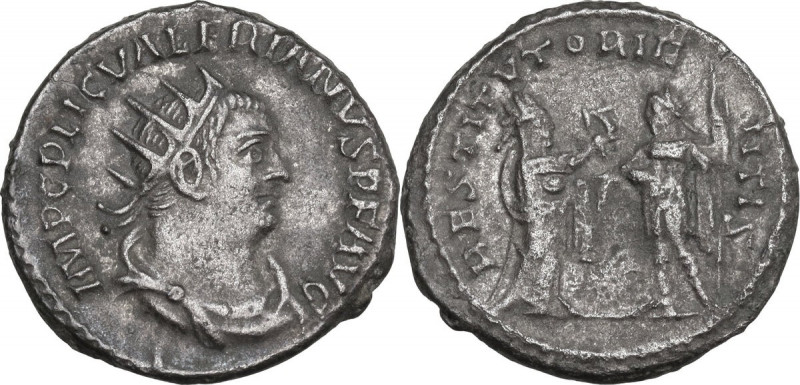 Valerian I (253-260). AR Antoninianus, Antioch mint, joint reign. Obv. Radiate b...