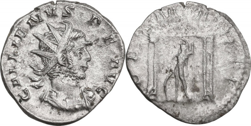 Gallienus (253-268). AR Antoninianus, Lugdunum mint. Obv. Radiate bust, right. R...
