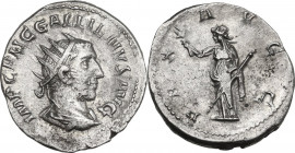 Gallienus (253-268). BI Antoninianus, Rome mint. Obv. IMP C PLIC GALLIENVS AVG. Radiate, draped and cuirassed bust right. Rev. PAX AVGG. Pax standing ...