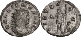 Gallienus (253-268). AR Antoninianus. Rome mint. Obv. Radiate bust of Gallienus, right. Rev. Mars standing in military dress. RIC V 317. AR. 4.70 g. 2...