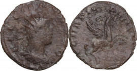 Gallienus (253-268). BI Antoninianus. Mediolanum (Milan) mint. 2nd emission, AD 261. Obv. Radiate bust right. Rev. Pegasus right. RIC V 324. BI. 2.80 ...