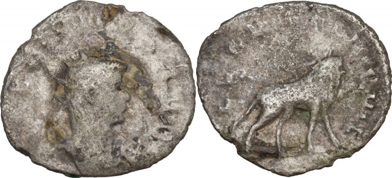 Gallienus (253-268). BI Antoninianus. “Legionary series” issue. Obv. Radiate bus...
