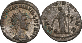 Quintillus (270 AD). BI Antoninianus. Rome mint. Obv. Radiate bust right. Rev. Providentia standing left, holding sceptre and wand. RIC V 28. BI. 3.40...
