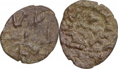 Unclassified AE Nummus. Vanadalic imitation. AE. 0.50 g. 11.00 mm. RR. Apparently unlisted in the standard references. About VF.