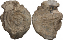 PB Bulla depicting a saint. 11th century. PB. 22.00 mm. VF.