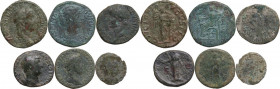The Roman Empire. lot of six (6) unclassified roman imperial AE coins. AE.