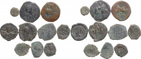 The Byzantine Empire. Lot of ten (10) unclassified byzantine AE coins.