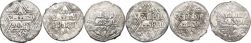 Artuqids of Mardin. Lot of 3 (three) dirhams. AR. 2.00 g. 22.00 mm.