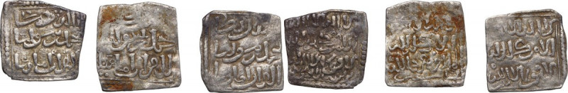 Lot of 3 (three) AR 1/2 Dirhams. Anonymous type in the name of the Qur'an; mints...