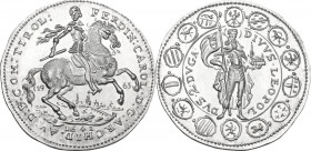 Austria. Ferdinand Charles (1646-1662). Medallic AR Commemorative Restrike of 2 Ducat 1642 (1963). AR. 6.46 g. 28.00 mm. MS.