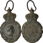 France. Napoleon Bonaparte (1801-1815). AE St-Helena-Medal, 1821. Obv. Head right, laueate. Rev. Inscription in nine lines. AE. 2.40 g. 16.00 mm. Scra...