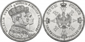 Germany. Prussia. Wilhelm I (1861-1888) and his wife, Augusta of Sachsen-Weimar-Eisenach. AR Taler, 1861. KM 488. AR. 18.44 g. 33.00 mm. VF+. For the ...