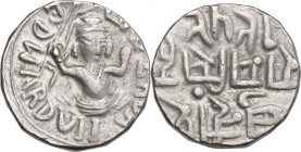 India. Princely States, State of Bundi, in the name of Edward VII (1901-1910). AR Rupee, VS1958 (1901). Obv. local goddess facing half-bust, hands out...