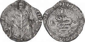 Italy. Barnabò e Galeazzo Visconti (1354-1378). AR Pegione or Grosso of 1 1/2 soldi, Milano mint. AR. 2.48 g. 24.00 mm. Irregular flan. VF.