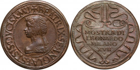 Italy. AE Jeton for MOSTRA DI LEONARDO, Milan. A. XVII of Reign (1934). AE. 29.00 mm. EF.