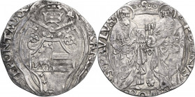 Italy. Alessandro VI (1492-1503), Rodrigo Borgia. AR Grosso, Roma mint. AR. 2.36 g. 24.00 mm. About VF.