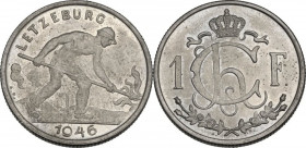 Luxembourg. Charlotte (1919-1964). CU-NI Franc 1946. KM 46.1. CU-NI. 5.00 g. 22.00 mm.