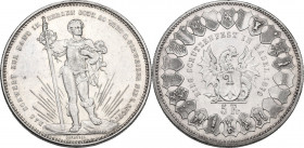 Switzerland. AR 5 Francs, Basel mint, 1879. KM S14. AR. 24.99 g. 36.50 mm. Scarce. Good VF. Federal Shooting (Bundesschießen).