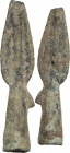 Early Greek or Scythian bronze arrowhead. 4th-2nd century BC. Cf. Malloy Weapons n. 114. 32 mm height. 2.15 g.