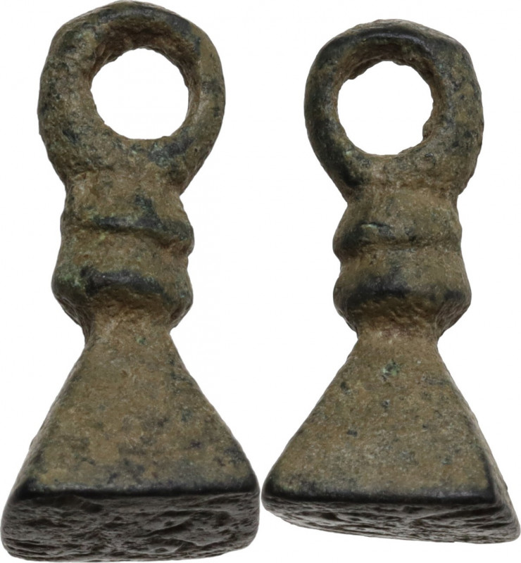 Bronze seal stamp.Byzantine.Picture: 12x11 mm. Height: 23 mm.