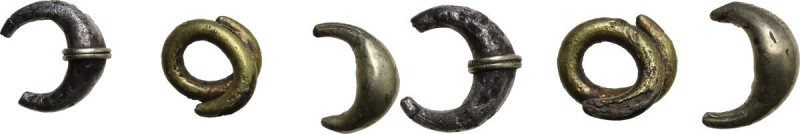 Lot of 3 silver jewelry pieces or ingot money. Celtic.