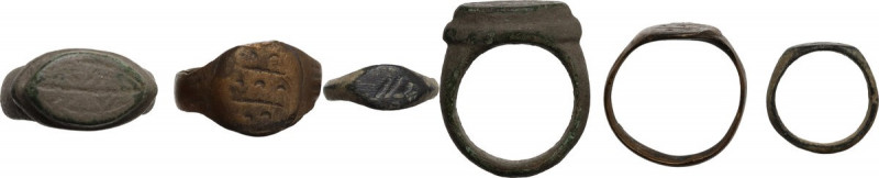 Lot of 3 Bronze rings. Balkanic.