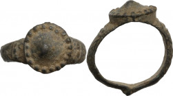 Bronze ring. Medieval. Inner diameter: 14 mm.