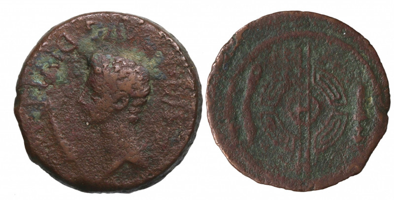 27 aC - 14 dC. Octavio Augusto. Lugo. Dupondio. A. Burgos 1702. Ae. 15,28 g. Bus...