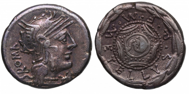 127 a.C. Caecilia. Roma. Denario. Ag. 3,85 g. EBC- / MBC+. Est.80.
