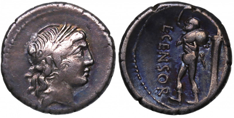 82 a.C.. Marcius Censorinus. Roma. Denario. Ag. 3,90 g. Bella pátina. EBC- / MBC...