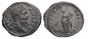 193-211 d.C. Septimio Severo (193- 211 d.C)​. Roma. Denario. RIC 200. C. 476. BMC 48. Ag. 1,68 g. SEVERUS PIUS AVG busto derecho /PM TR P XIII COS III...
