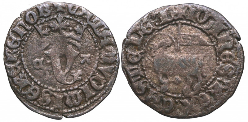 1379-1390. Juan I (1379-1390). Zamora . Blanca del Agnus Dei. Ve. 1,68 g. LEYEND...