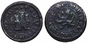 1601. Felipe III (1598-1621). Segovia. 2 Maravedís. A&C 182. Ve. 2,73 g. ESCASA. BC+. Est.40.