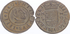 1663. Felipe IV (1621-1665). Madrid. 16 Maravedís. S. A&C 475. Ve. 3,86 g. Bonita. MBC+. Est.40.