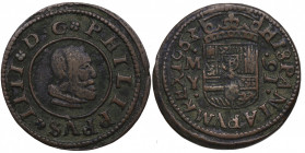 1663. Felipe IV (1621-1665). Madrid. 16 Maravedís. Y. A&C 477. Ve. 4,43 g. MBC. Est.50.