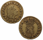 1744. Felipe V (1700-1746). Madrid. 1/2 escudo. A&C 764. Au. Atractiva. EBC-. Est.200.
