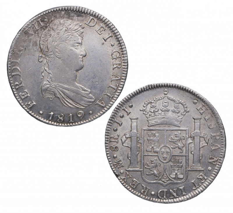 1819. Fernando VII (1808-1833). México. 8 Reales. JJ. A&C 1334. Ag. 26,84 g. EBC...