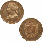 1868*68. Isabel II (1833-1868). Madrid. 10 Escudos. A&c 815. Au. 8,48 g. Bella. EBC+. Est.420.