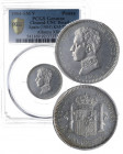 1904*04. Alfonso XIII (1886-1931). Madrid. 1 Peseta. SMV. A&C 65. Ag. Encapsulada por PCGS UNC. Ligera limpieza. (SC). Est.120.