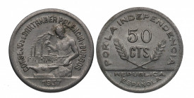 1937. Guerra Civil (1936-1939). Consejo de Santander, Palencia y Burgos. 50 céntimos. A&C 33. Ni. EBC. Est.60.