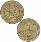 1937. Guerra Civil (1936-1939). Menorca. 1 Peseta. A&C 23. Ln. 3,00 g. SC / SC-. Est.40.