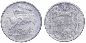 1940. Franco (1939-1975). Madrid. 5 céntimos. A&C 1. Al. Plvs con V. SC-. Est.50.